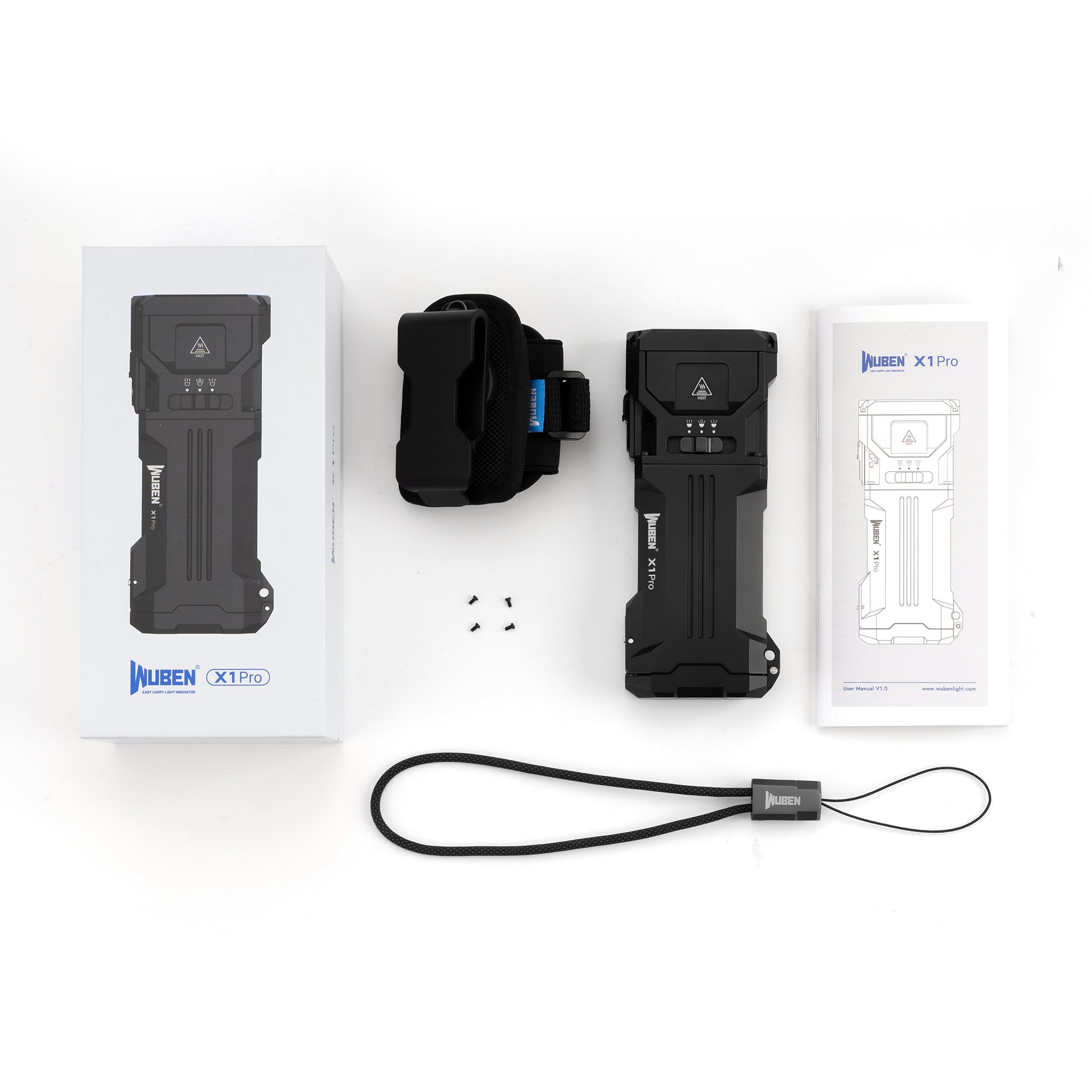 Wuben X1Pro 12300 Lumens Rechargeable Power Bank EDC Flashlight
