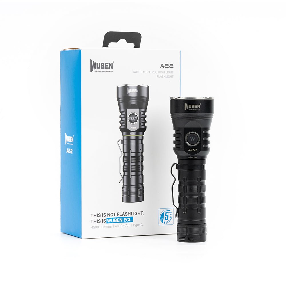 A22 4500 Lumens High Power Rechargeable Flashlight