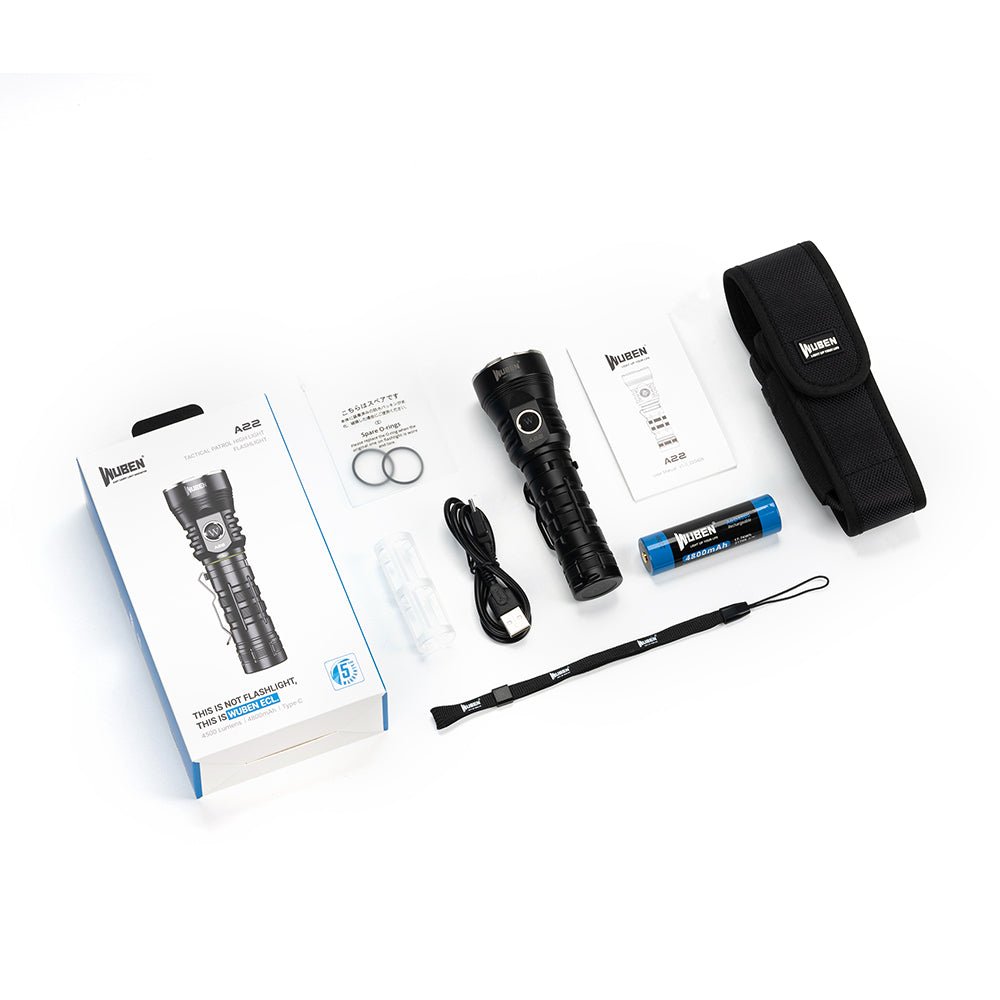 A22 4500 Lumens High Power Rechargeable Flashlight